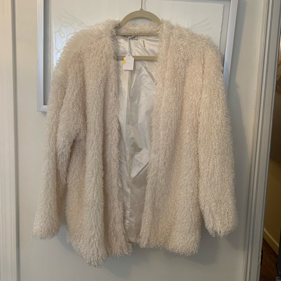 Fluffy White Jacket - Picture 2 of 2